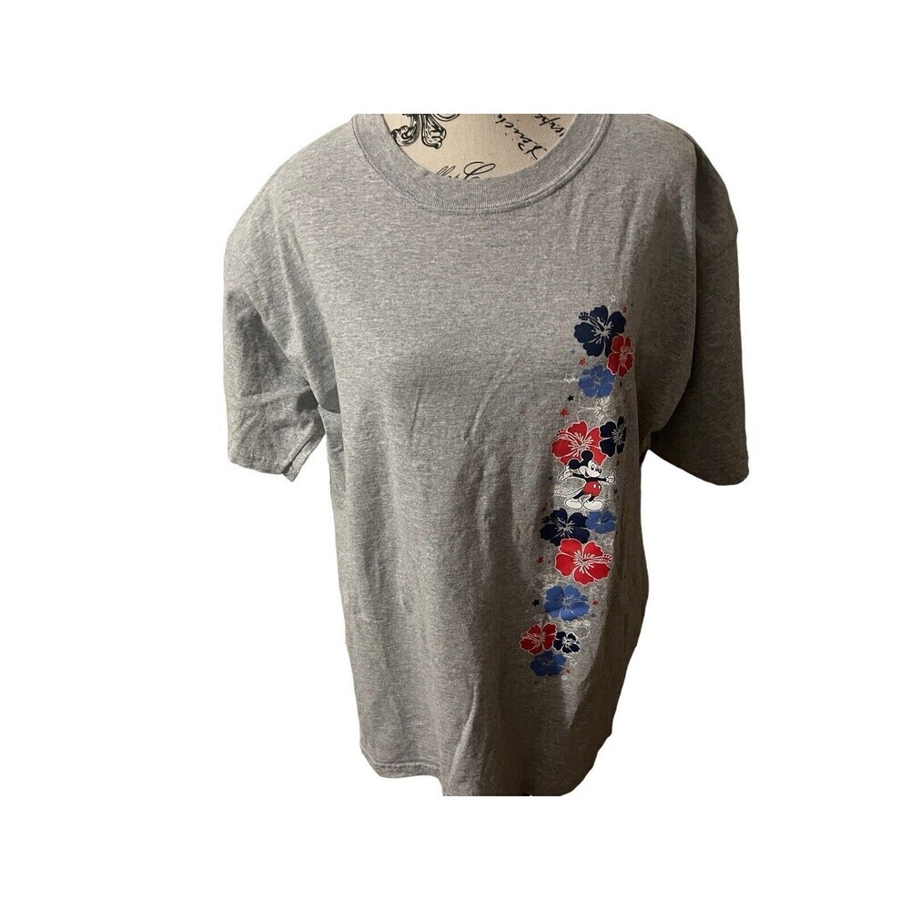 Vintage Disney Company Cast Exclusive Mickey Mouse Hibiscus Flower Shirt Size L